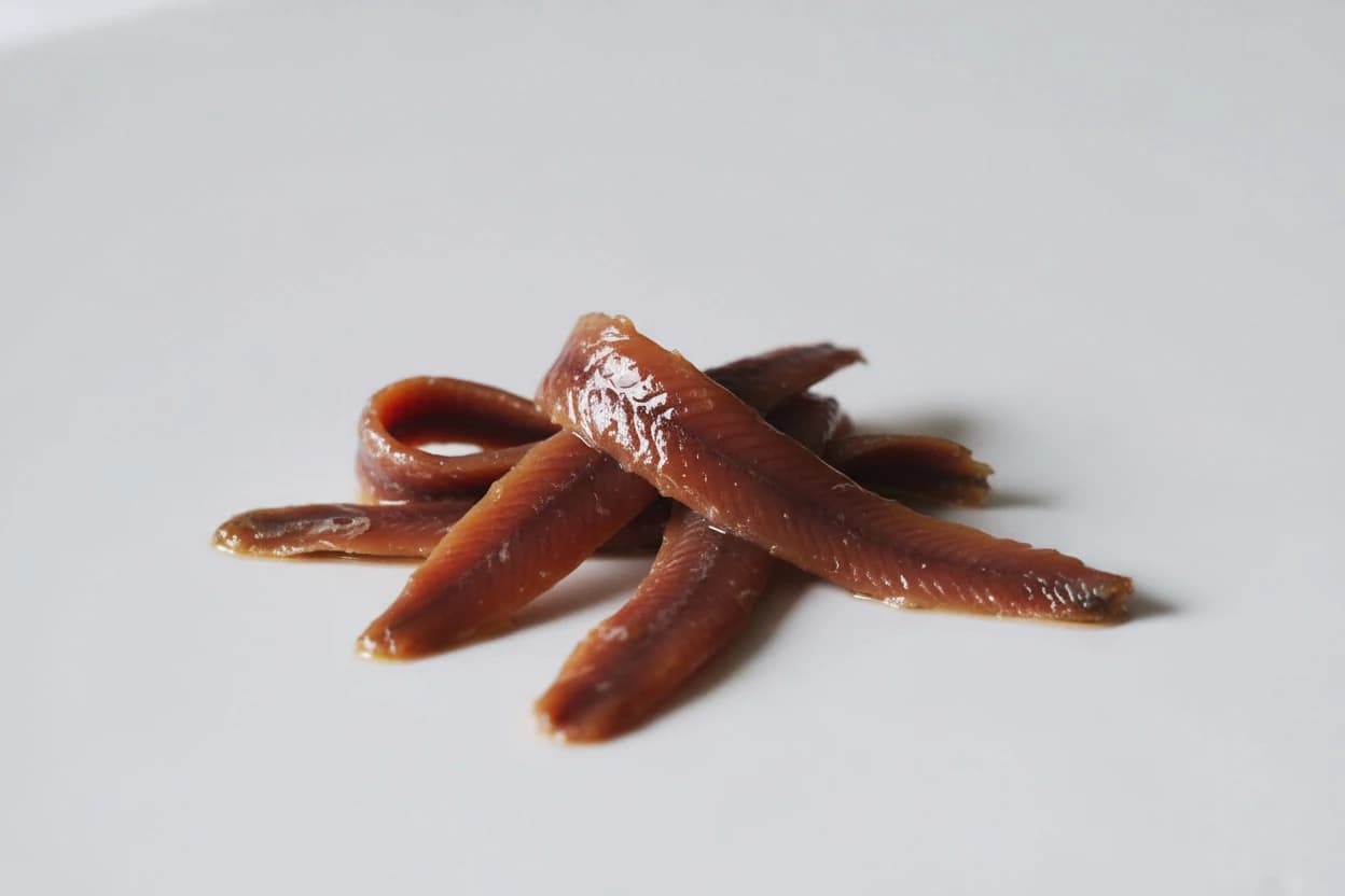 Anchovy prepared for baby-led weaning