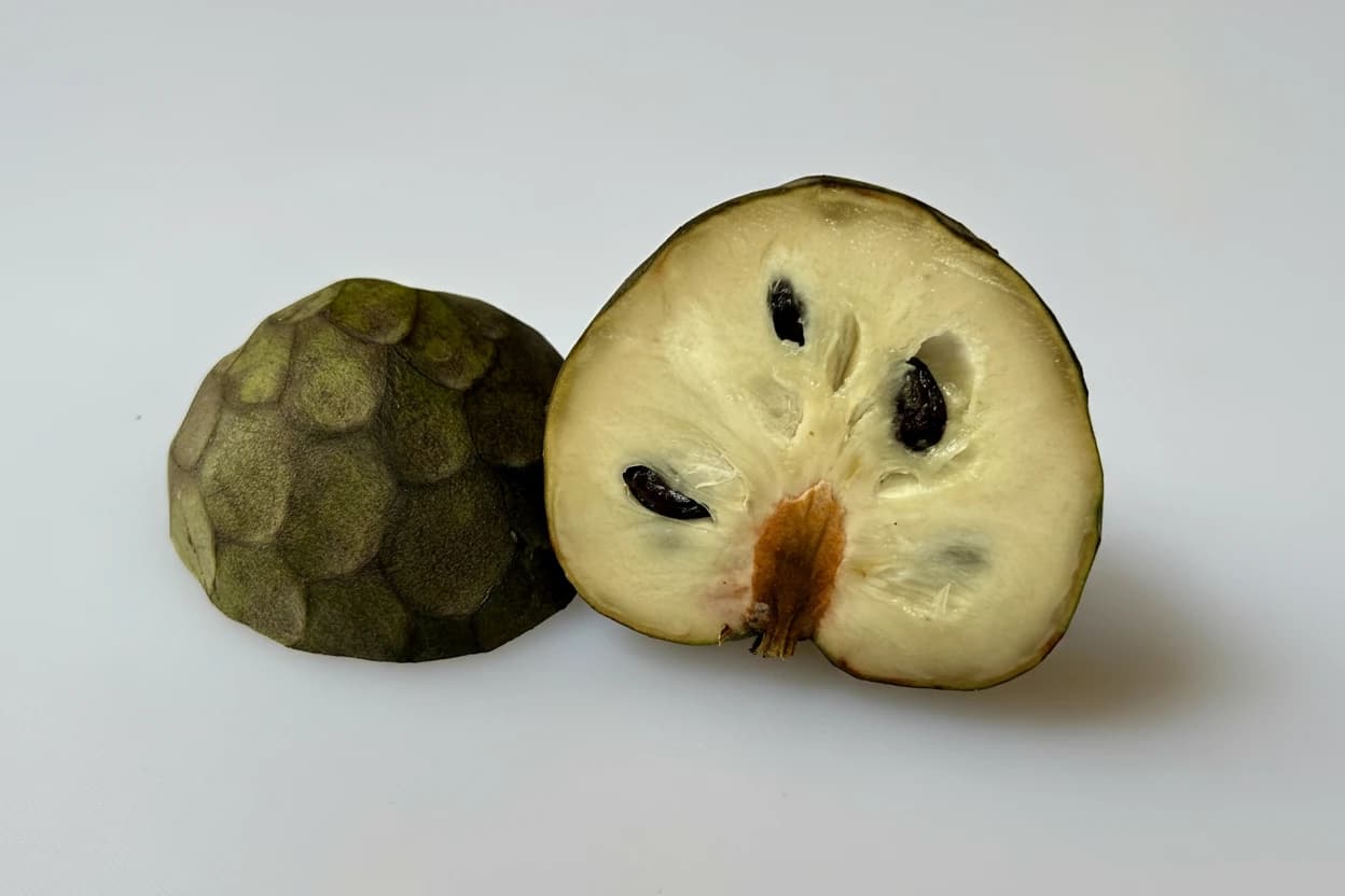 Cherimoya prepared for baby-led weaning