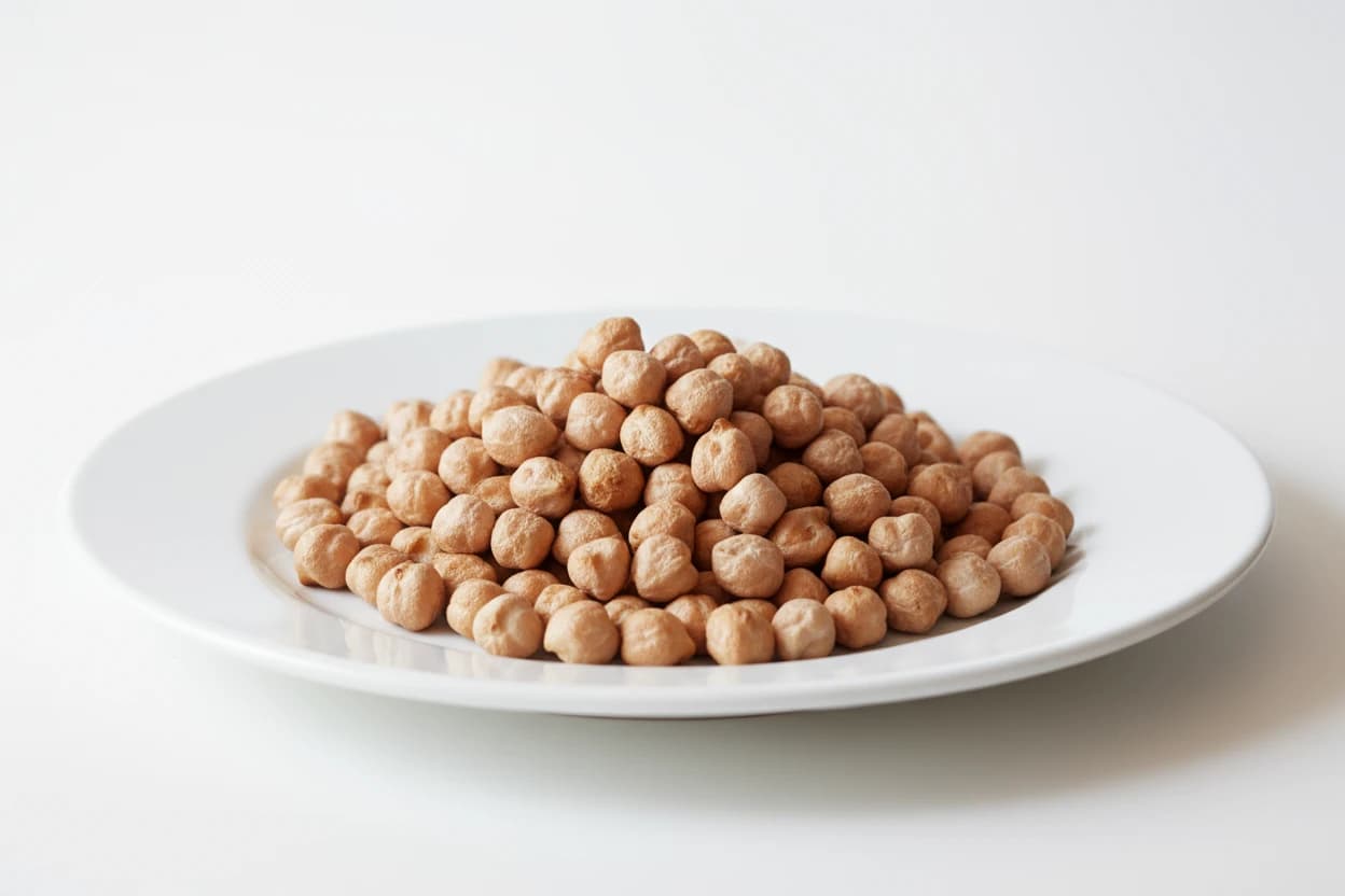 Chickpea prepared for baby-led weaning