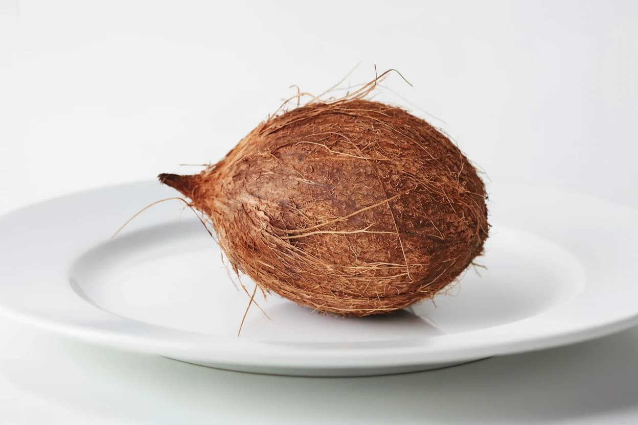 Coconut prepared for baby-led weaning