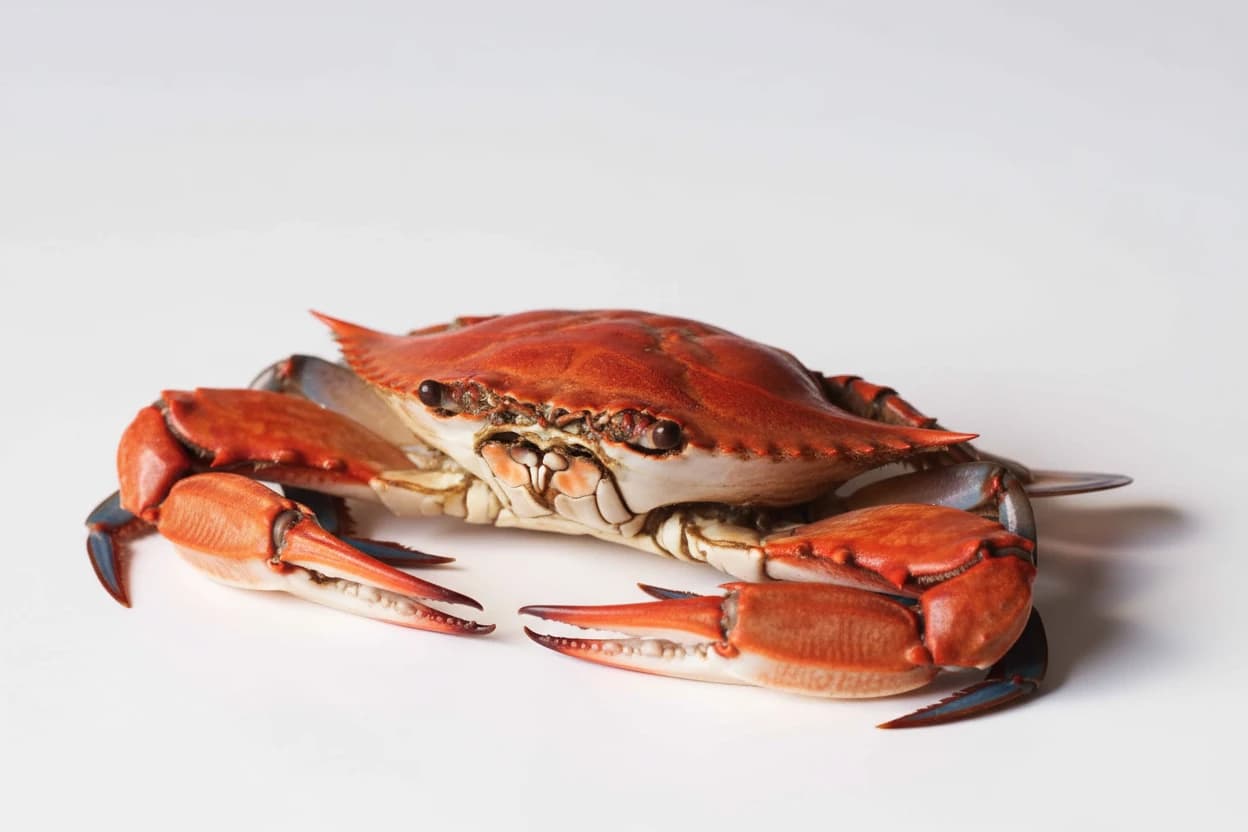 Crab prepared for baby-led weaning