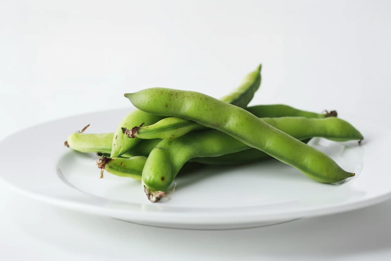 Fava Bean (Broad Bean) prepared for baby-led weaning