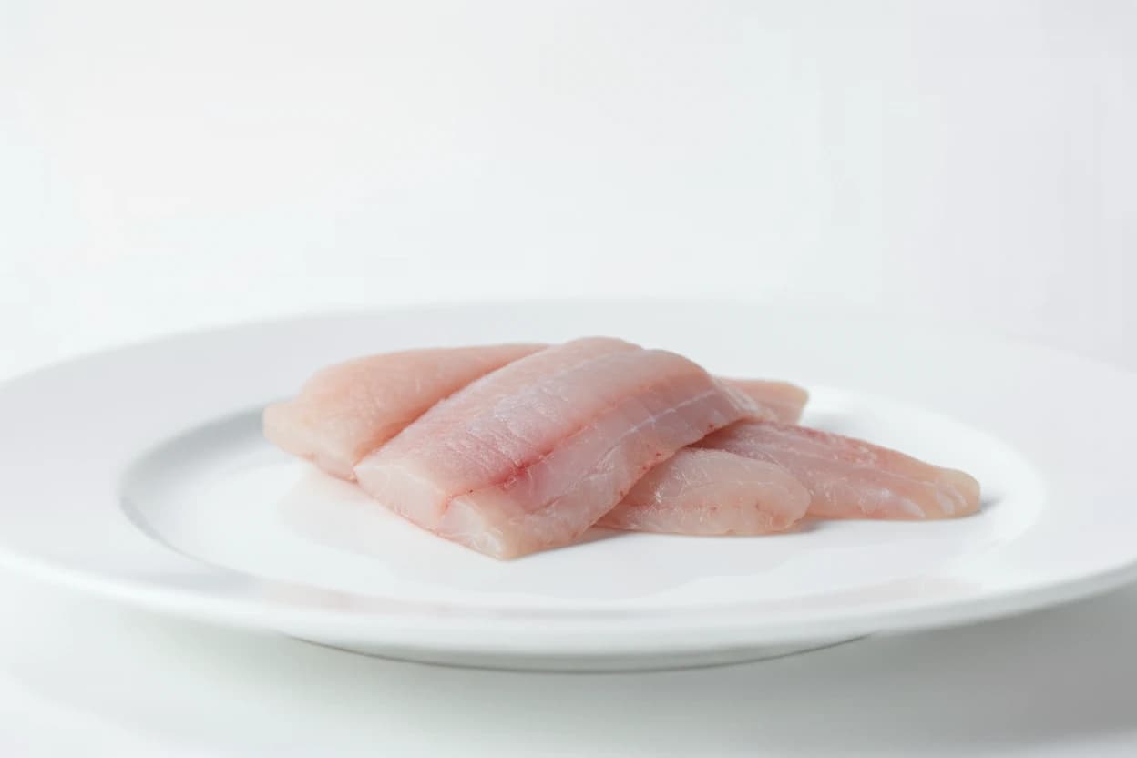 Flounder prepared for baby-led weaning
