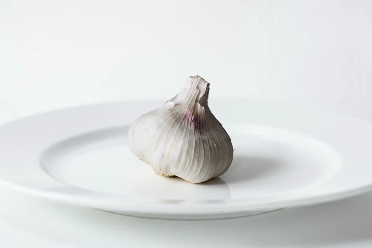 Garlic prepared for baby-led weaning