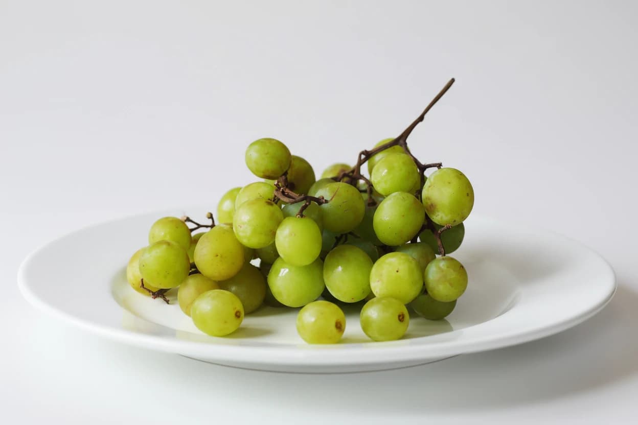 Grape prepared for baby-led weaning