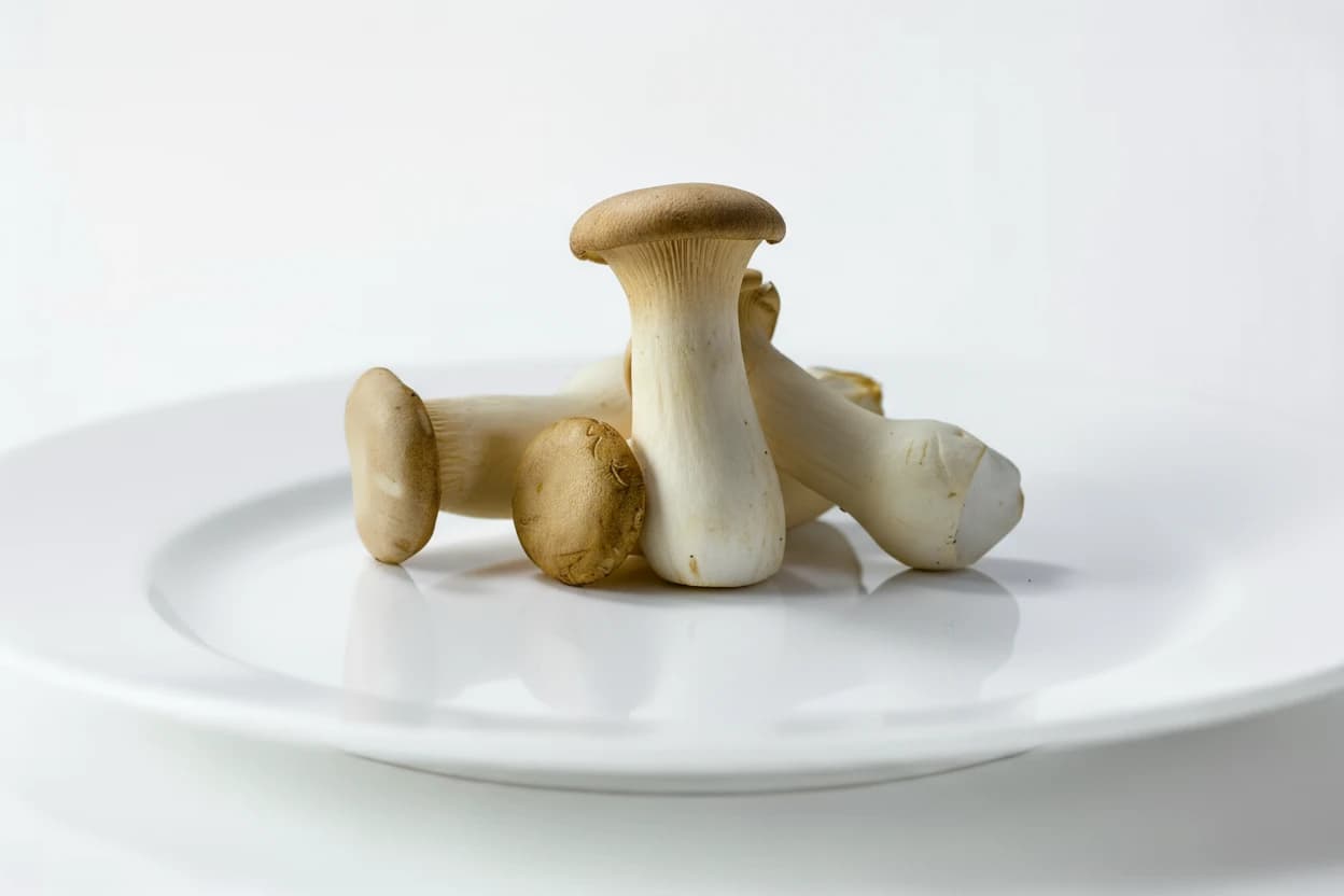 King Trumpet (King Oyster) Mushroom prepared for baby-led weaning