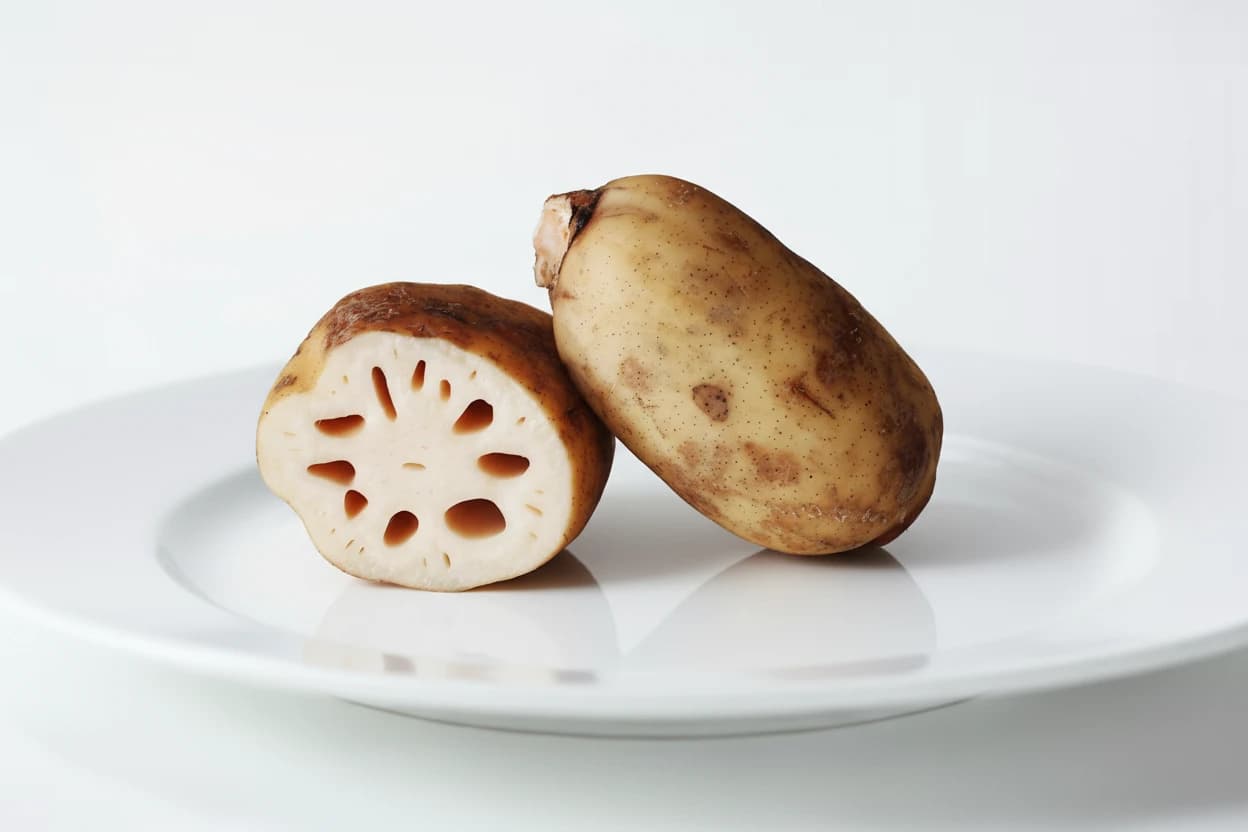 Lotus Root prepared for baby-led weaning