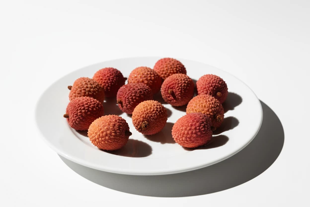 Lychee prepared for baby-led weaning
