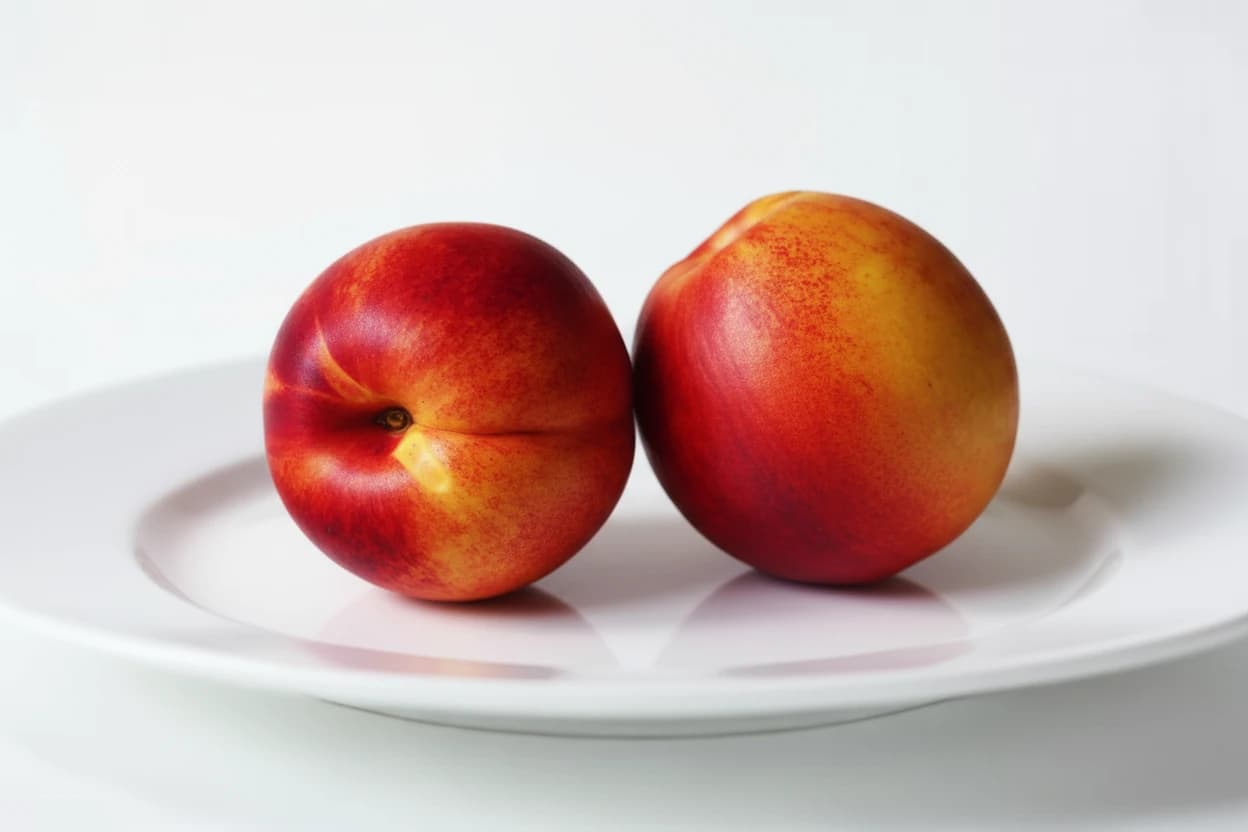 Nectarine prepared for baby-led weaning