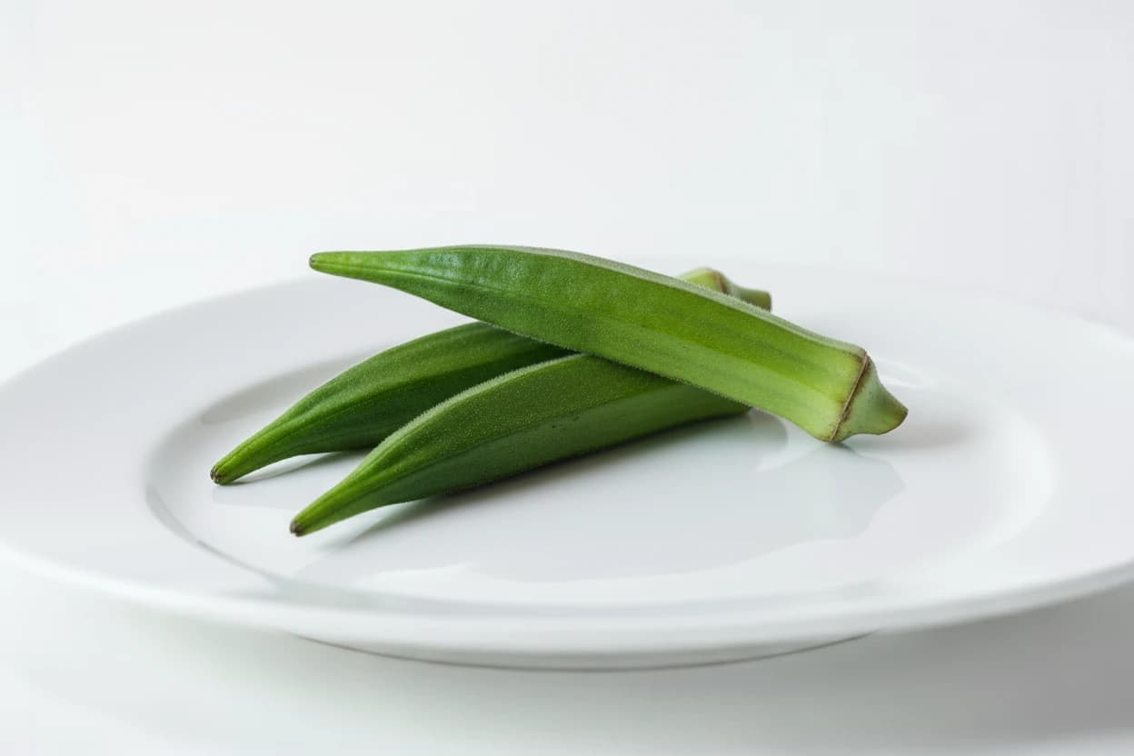 Okra prepared for baby-led weaning