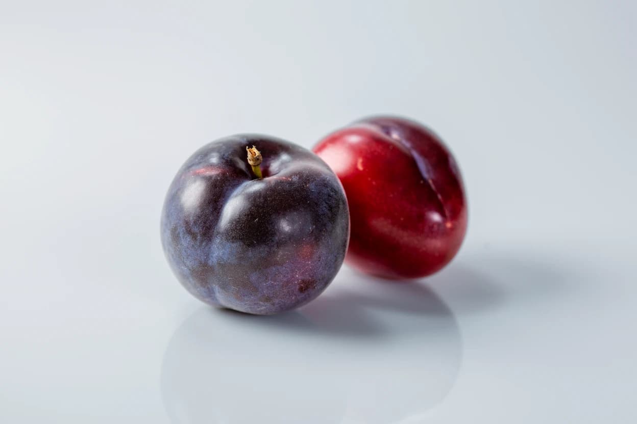 Plum prepared for baby-led weaning