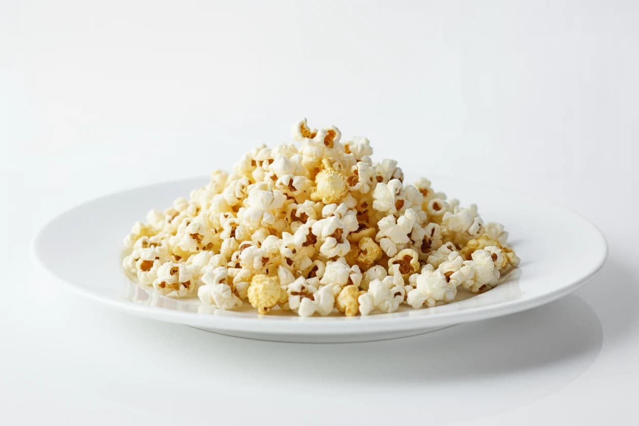 Popcorn prepared for baby-led weaning