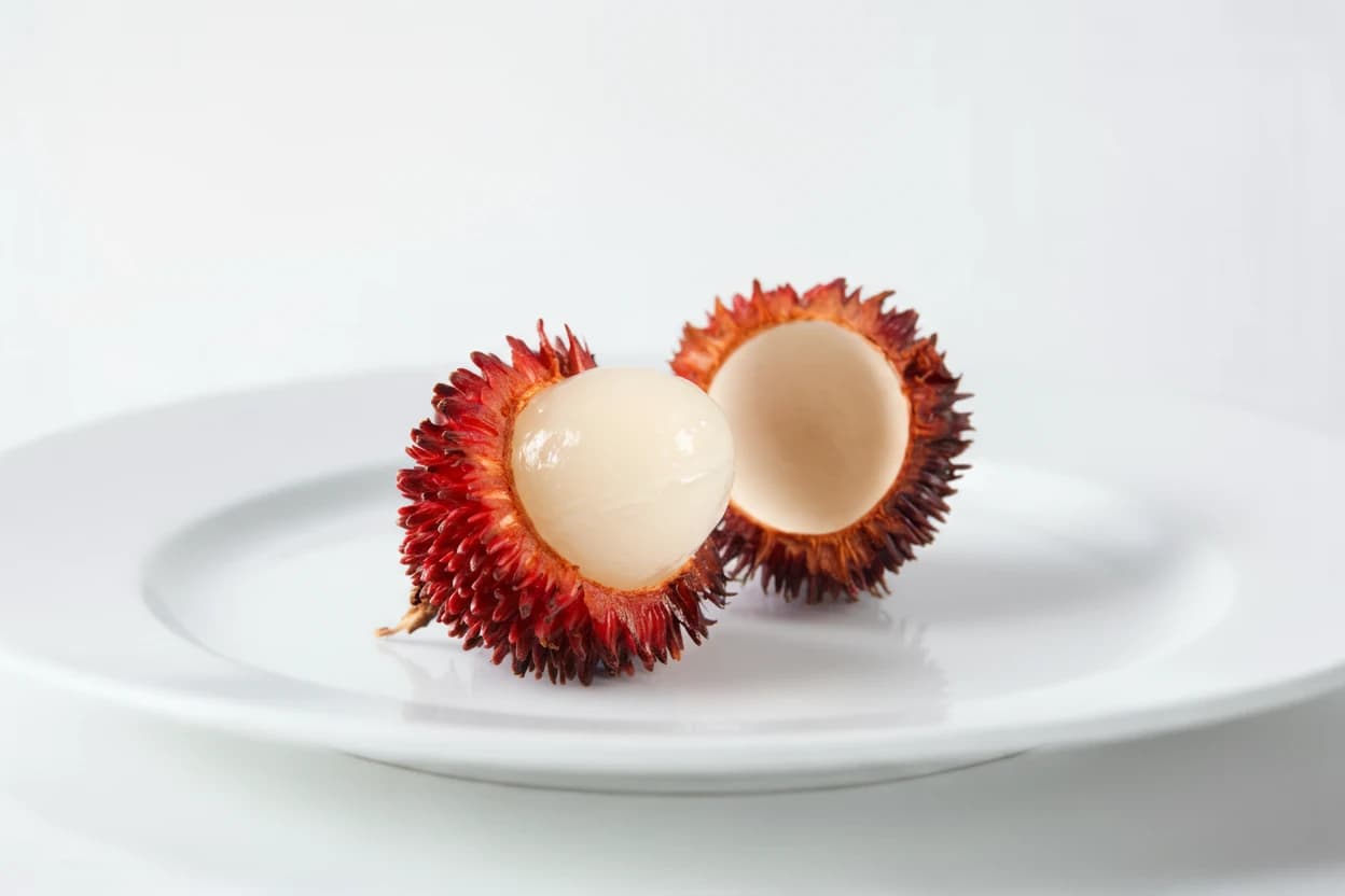 Pulasan prepared for baby-led weaning
