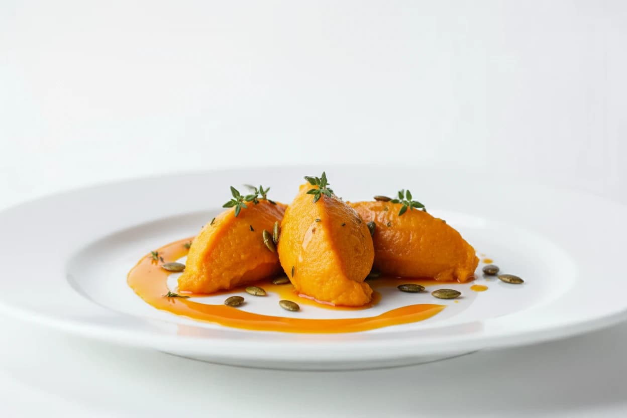 Pumpkin prepared for baby-led weaning