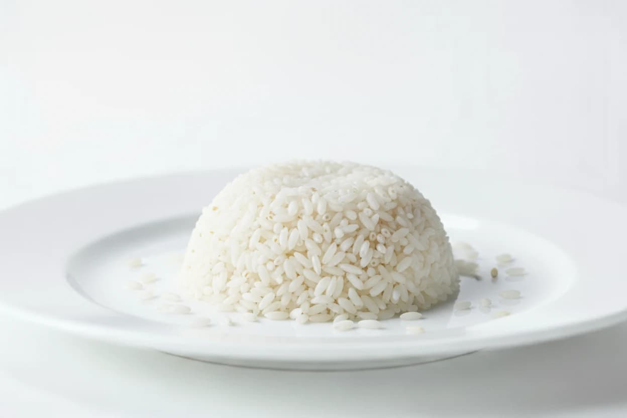 Rice prepared for baby-led weaning