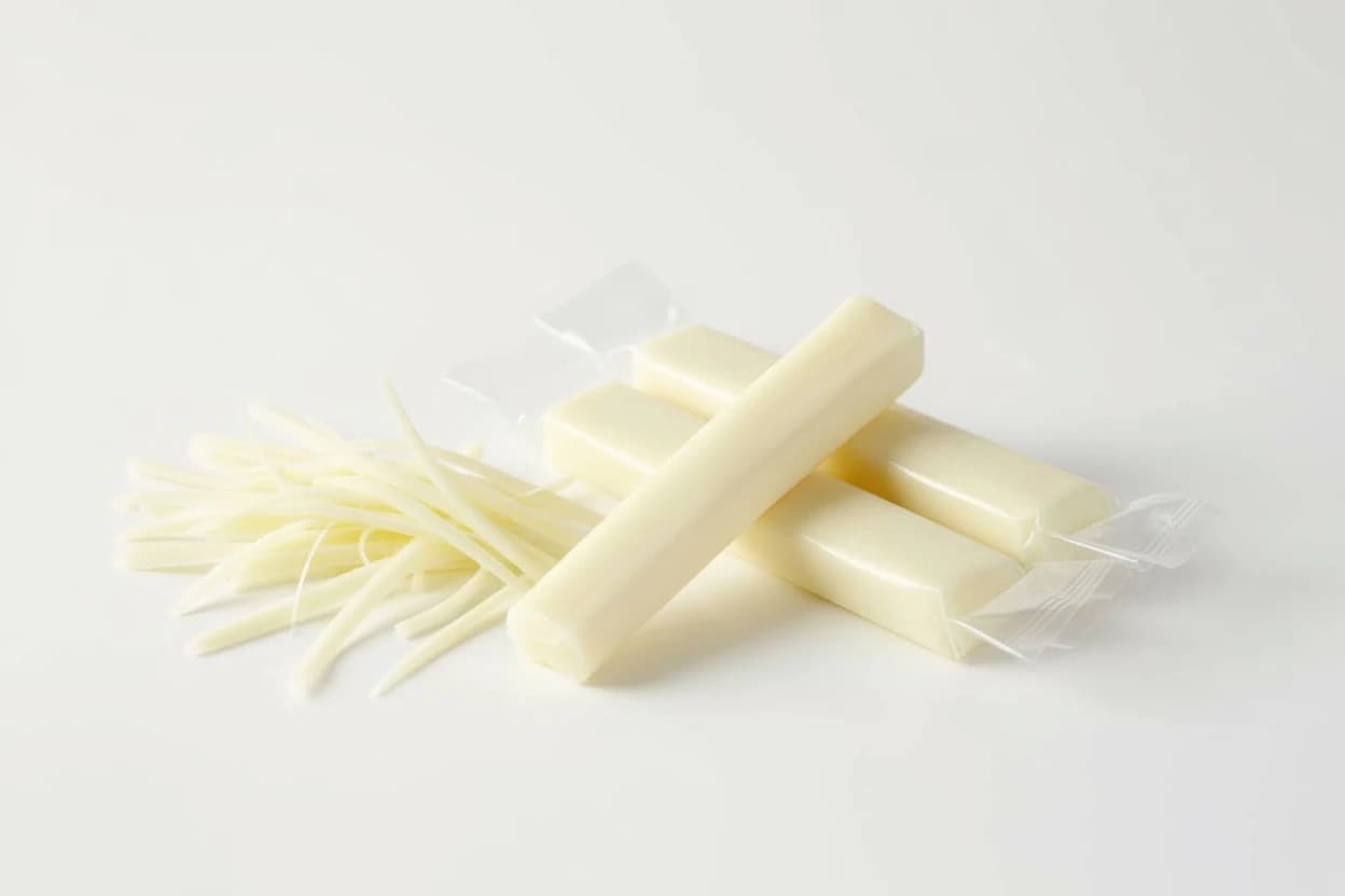 String Cheese prepared for baby-led weaning