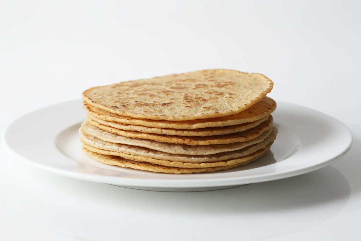 Tortilla prepared for baby-led weaning