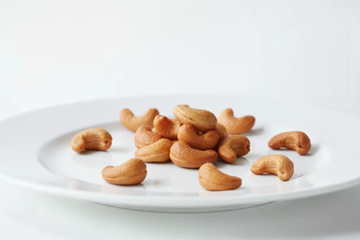 Cashew prepared for baby-led weaning