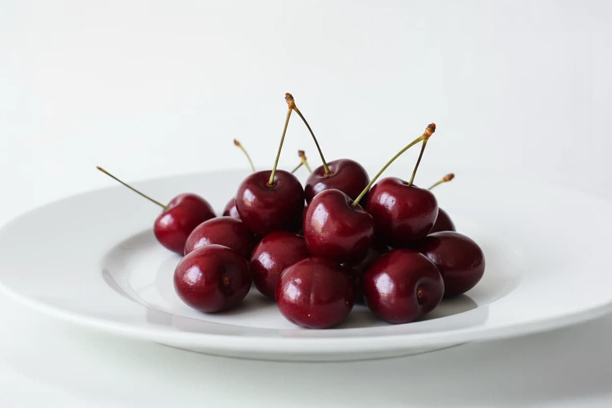 Cherry prepared for baby-led weaning