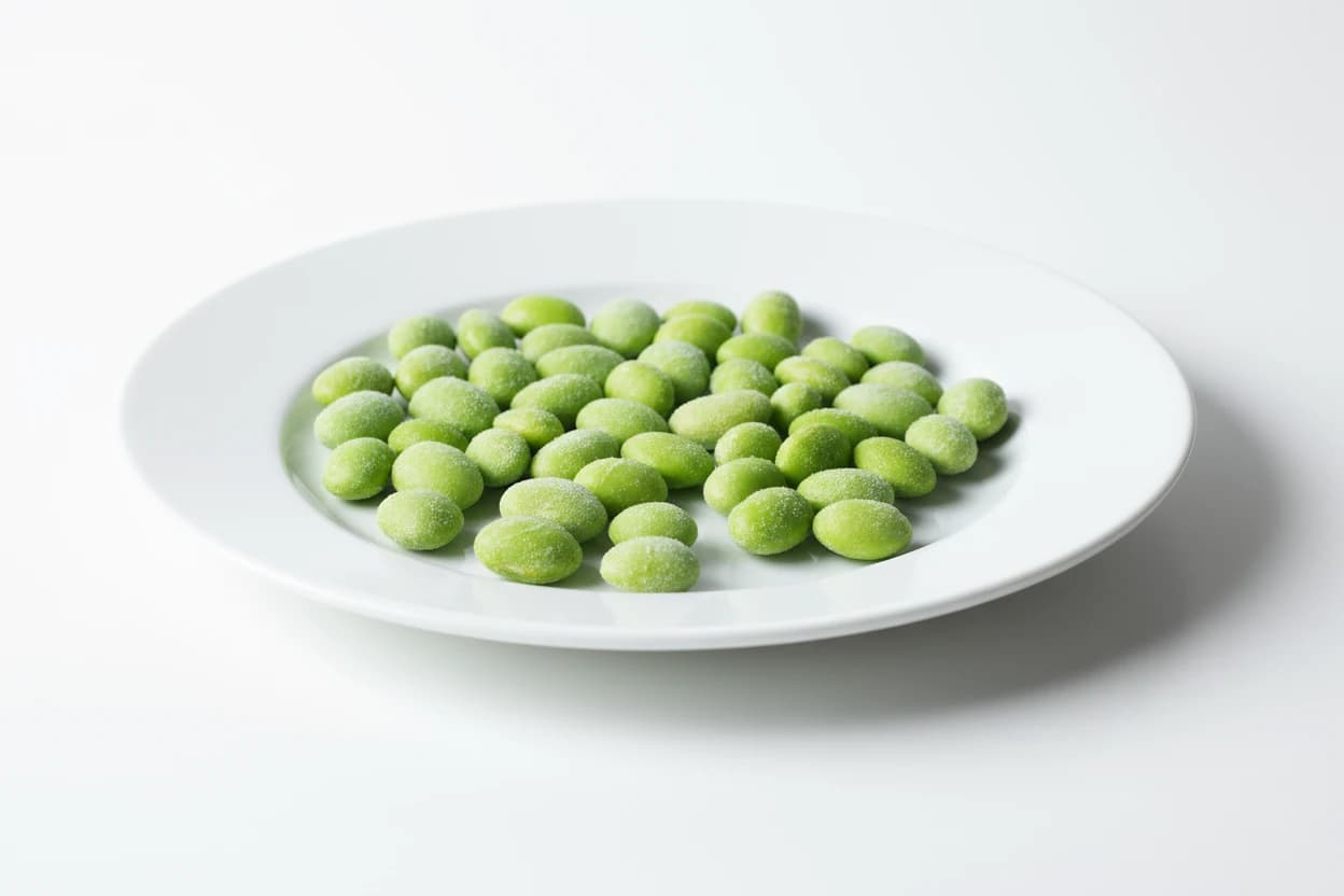 Edamame prepared for baby-led weaning