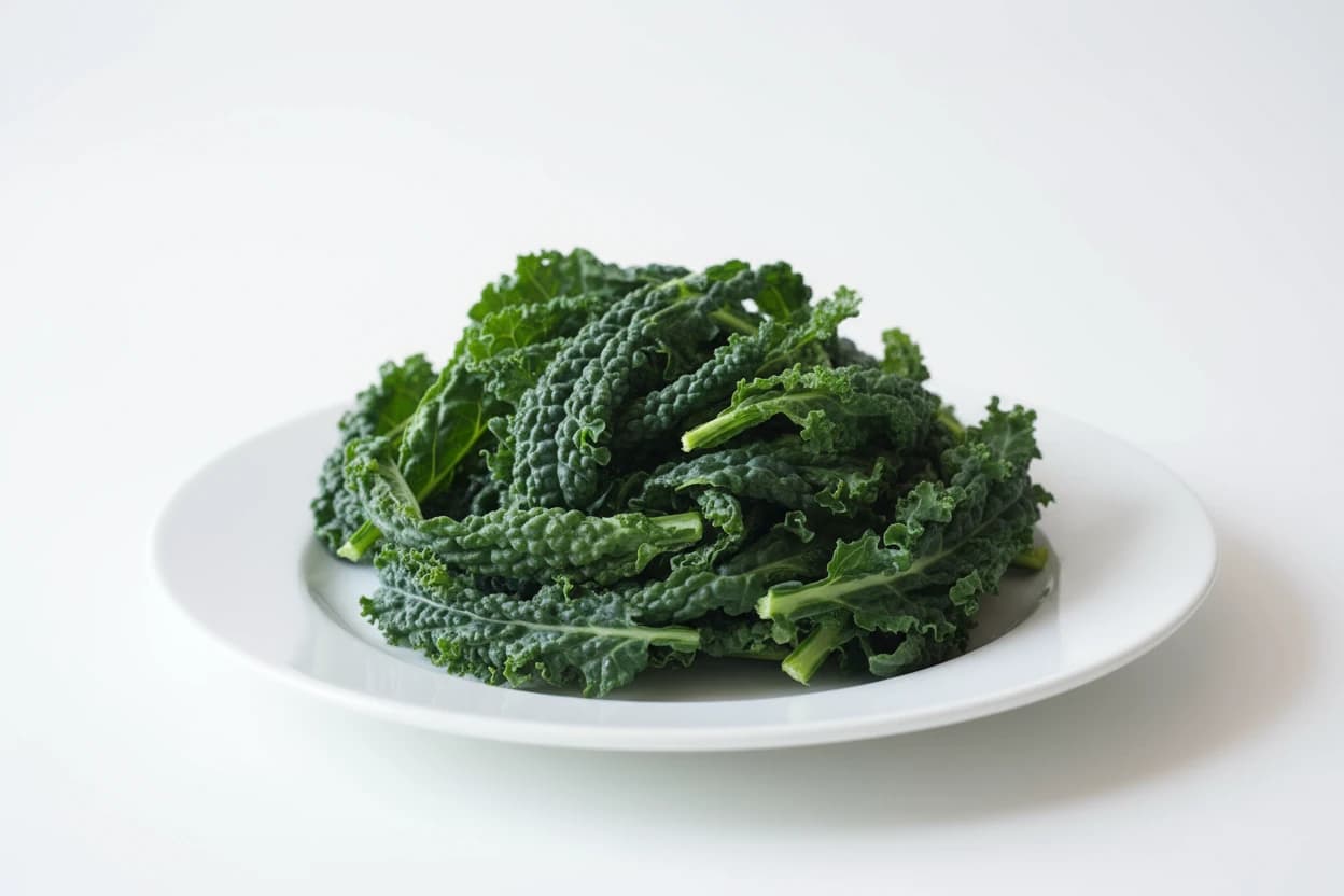 Kale prepared for baby-led weaning