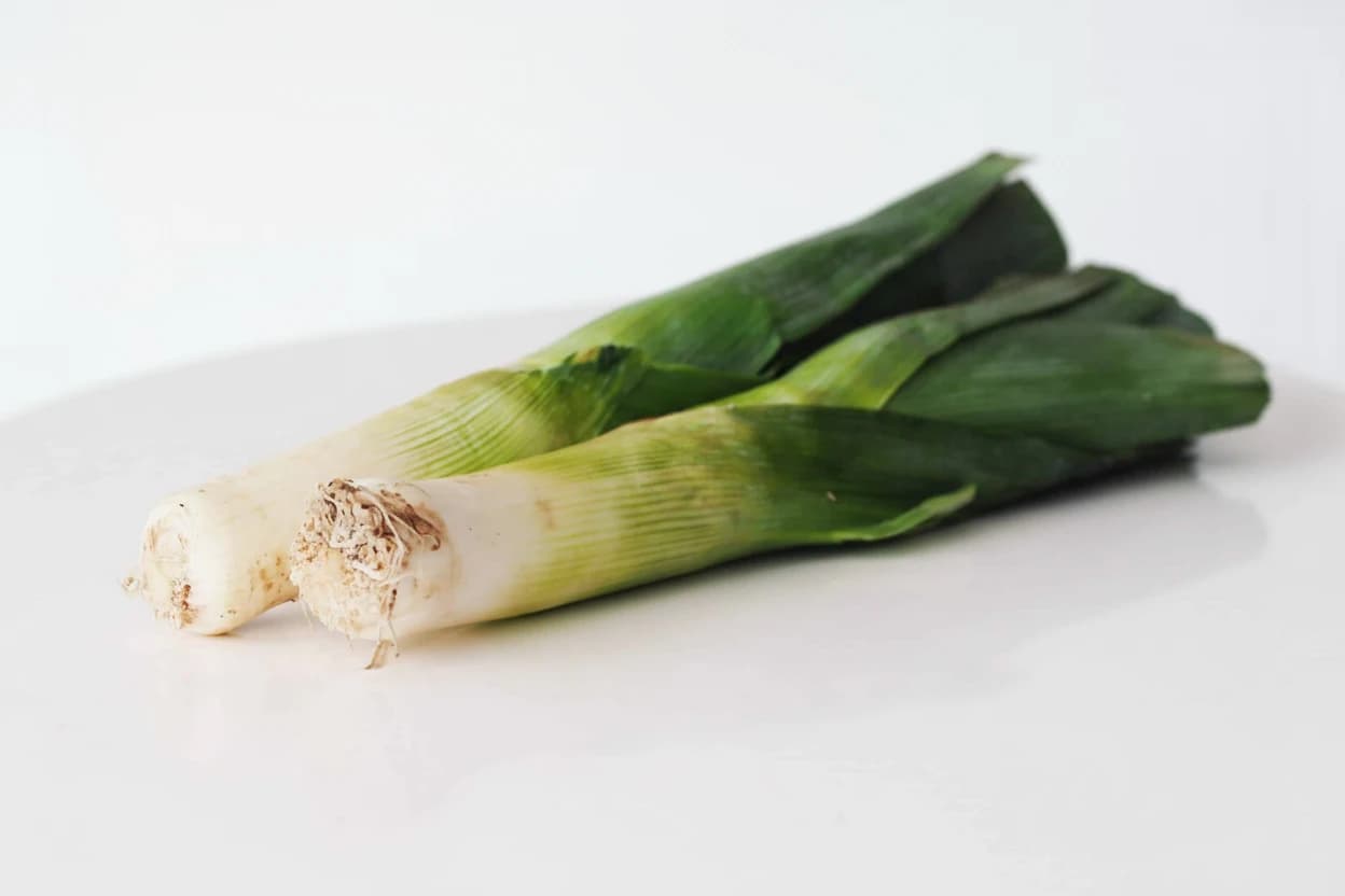 Leek prepared for baby-led weaning