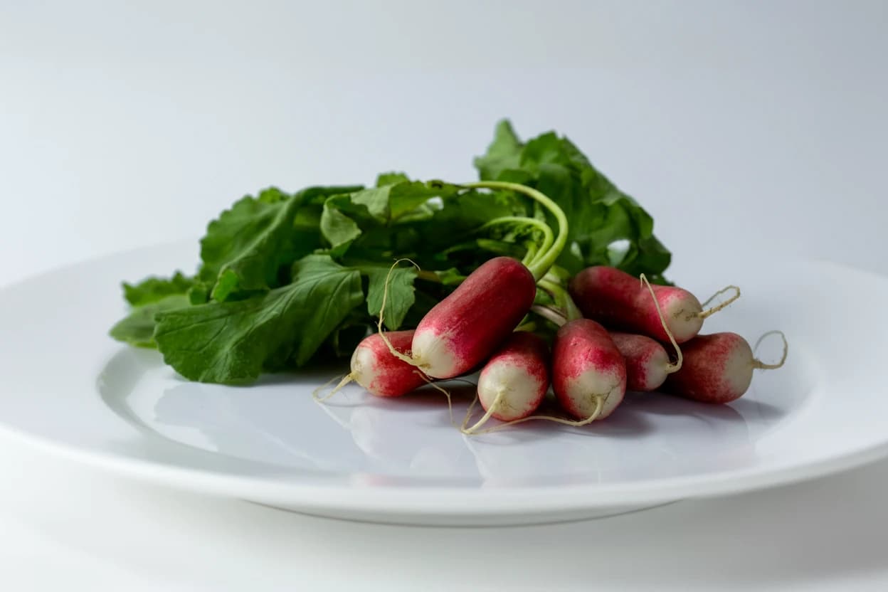 Radish prepared for baby-led weaning