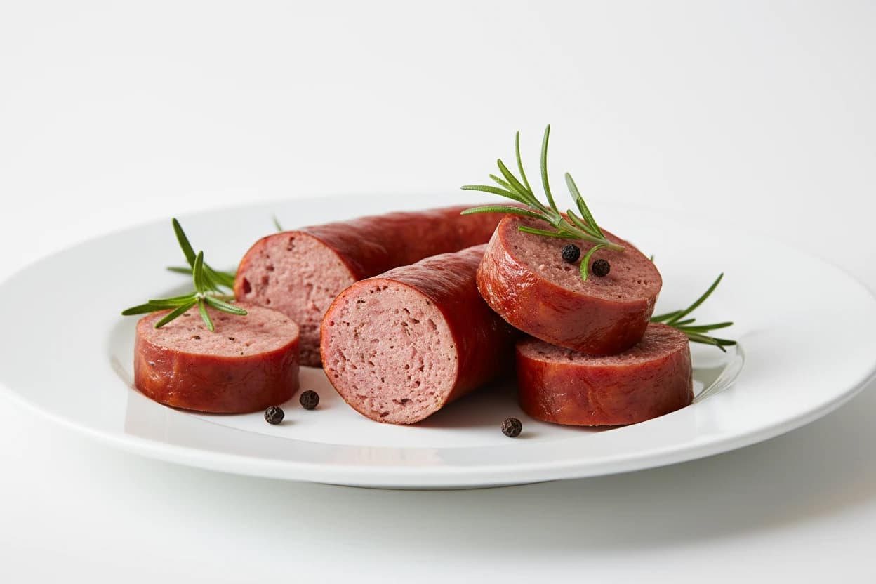Sausage prepared for baby-led weaning