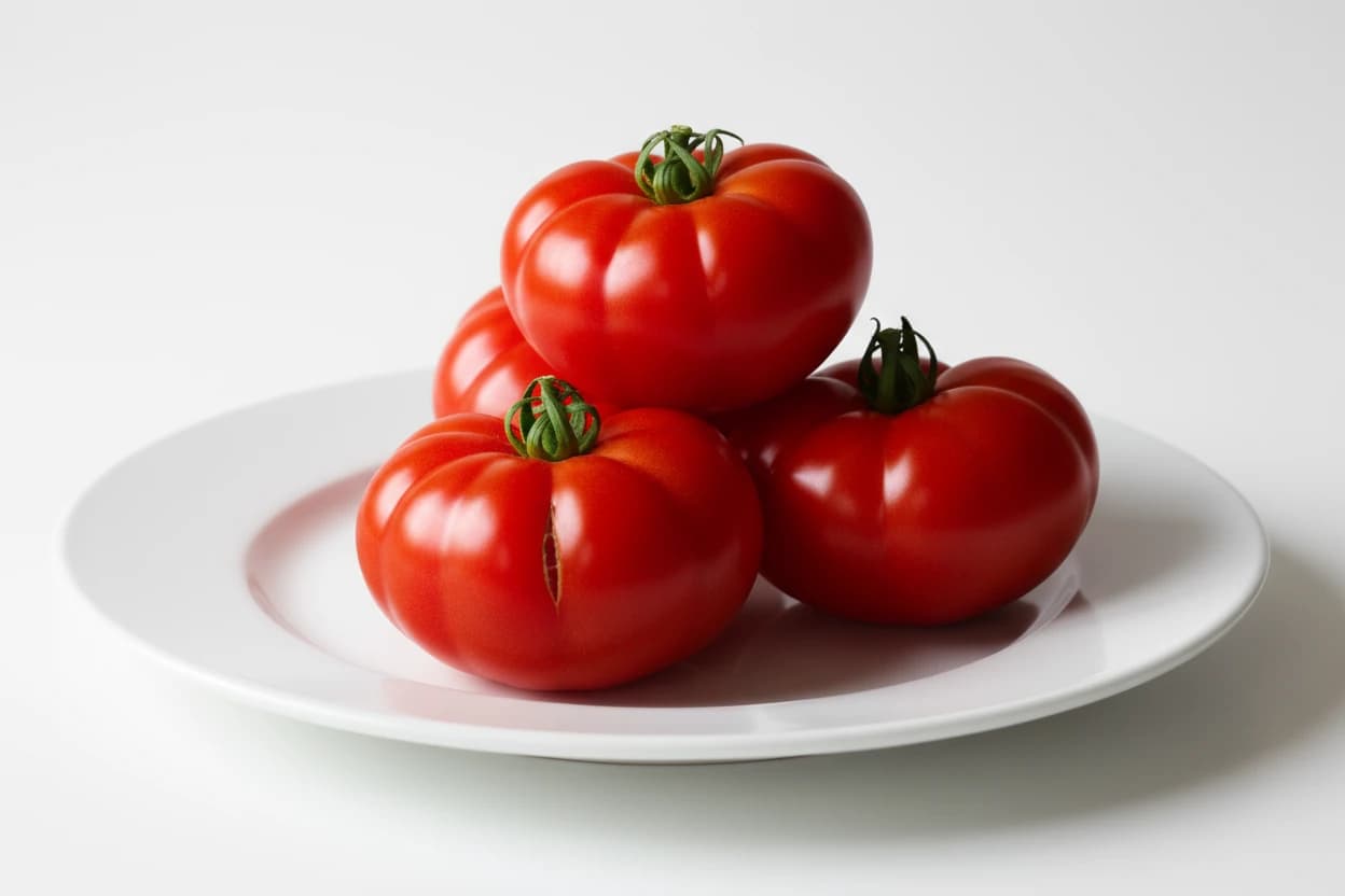 Tomato prepared for baby-led weaning
