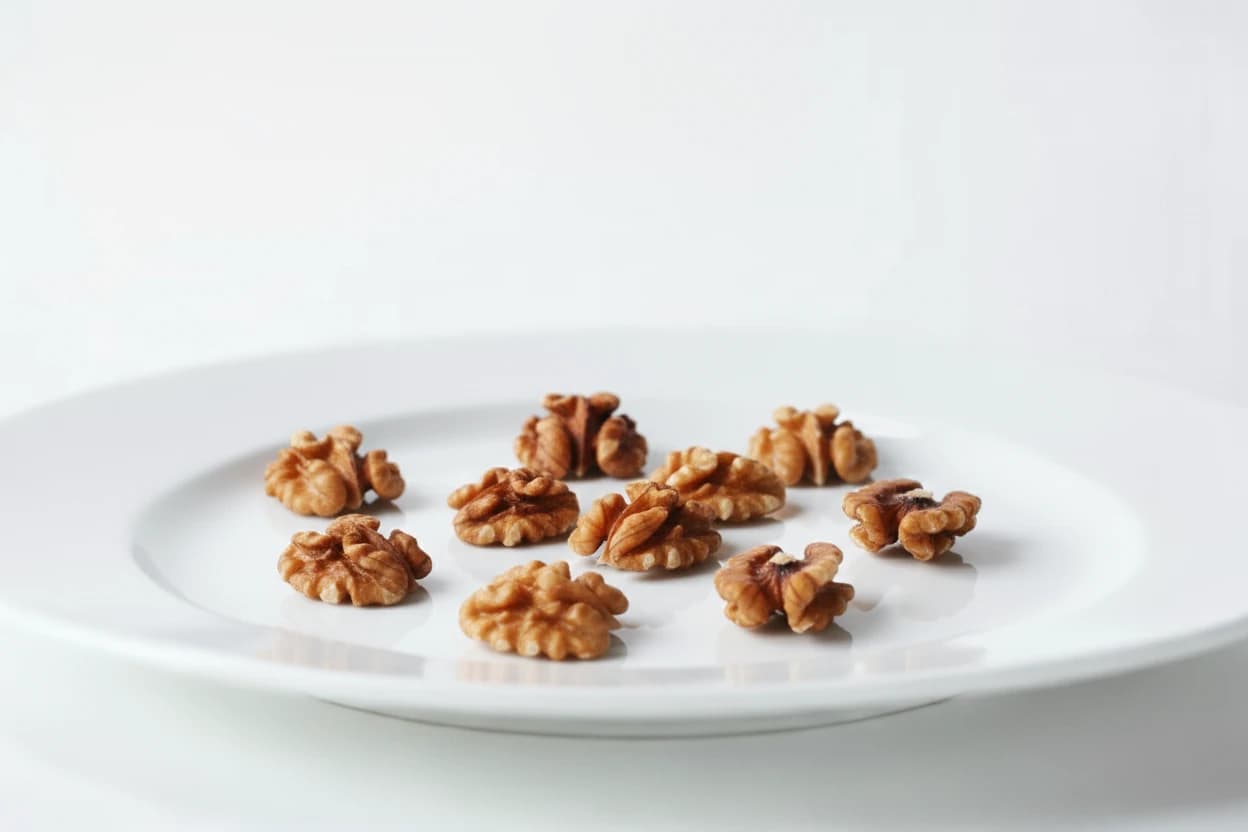 Walnut prepared for baby-led weaning